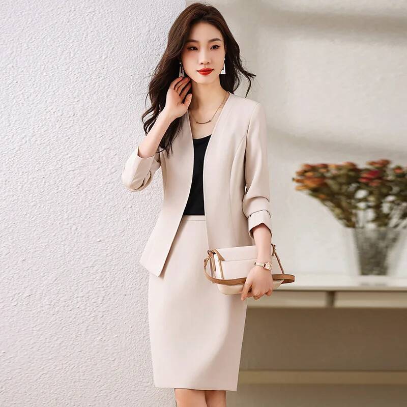 Women Formal Wear Coat - Formal Women Business Suits with Skirt