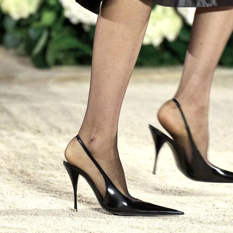 Elegant Nude Gloss Patent Leat - đánh giá và giá Slingback Heel Formal