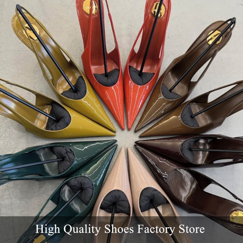Elegant Nude Gloss Patent Leat - đánh giá và giá Slingback Heel Formal