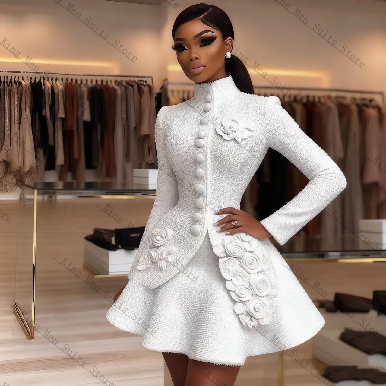 Luxury White Women Suit Set 2  - đánh giá và giá Women'S Formal Wear For A Wedding