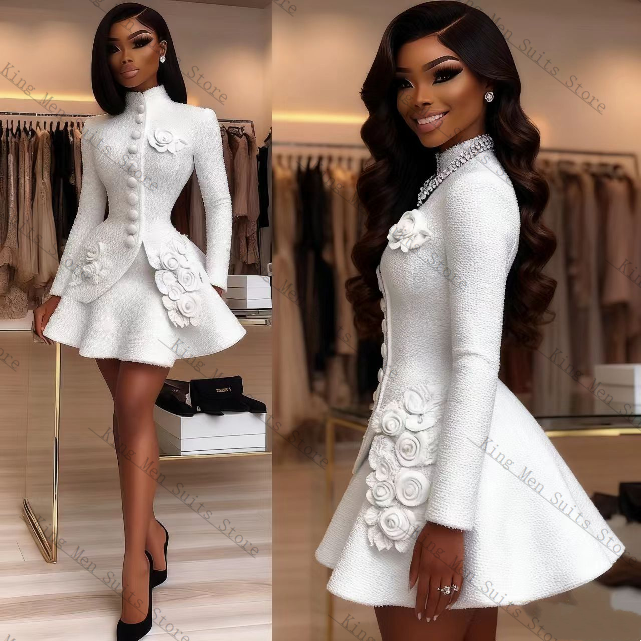 Luxury White Women Suit Set 2  - đánh giá và giá Women'S Formal Wear For A Wedding