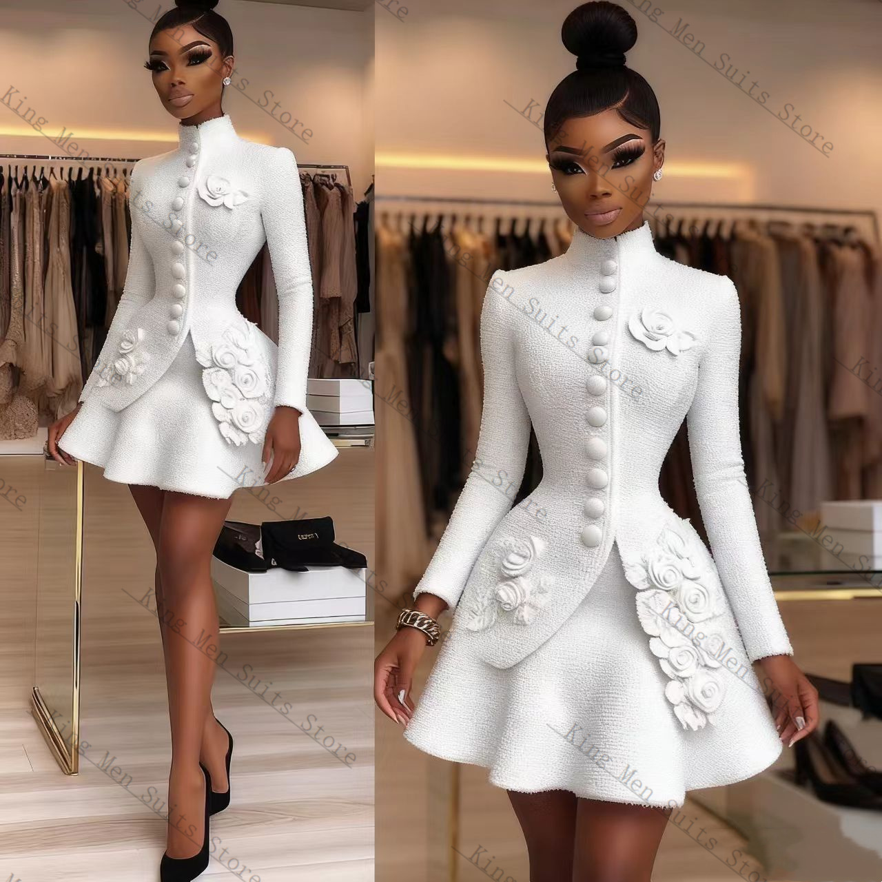 Luxury White Women Suit Set 2  - đánh giá và giá Women'S Formal Wear For A Wedding