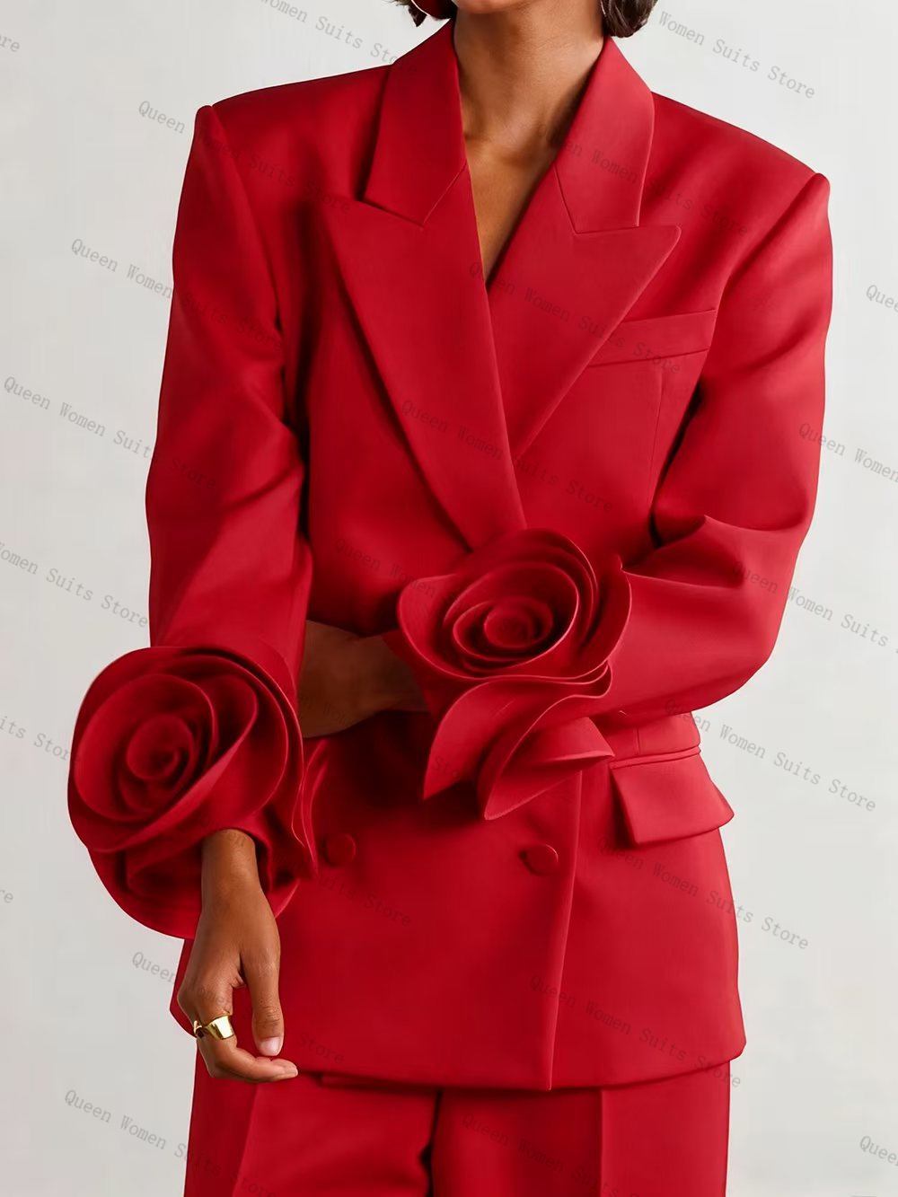Luxury Red Women Suit Set 2 Pc - đánh giá và giá Women Formal Wear Coat