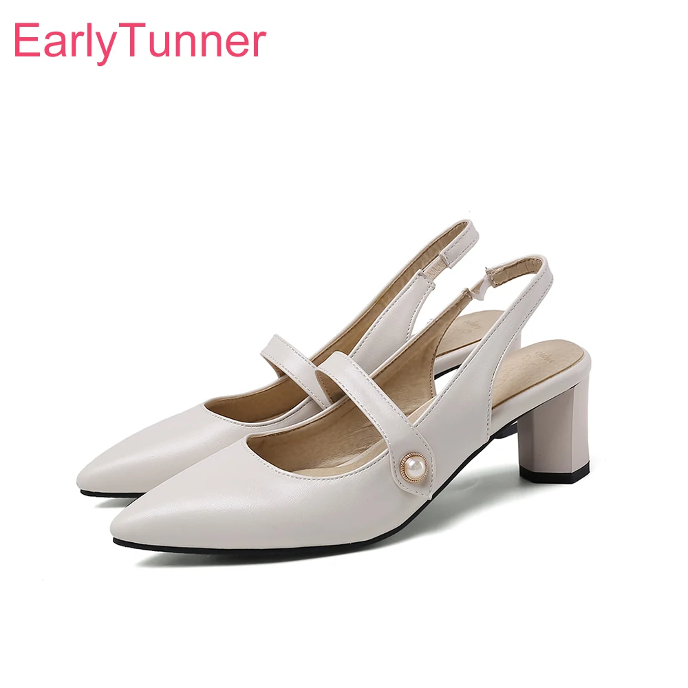 Summer New Elegant Beige Black - đánh giá và giá Slingback Heel Formal