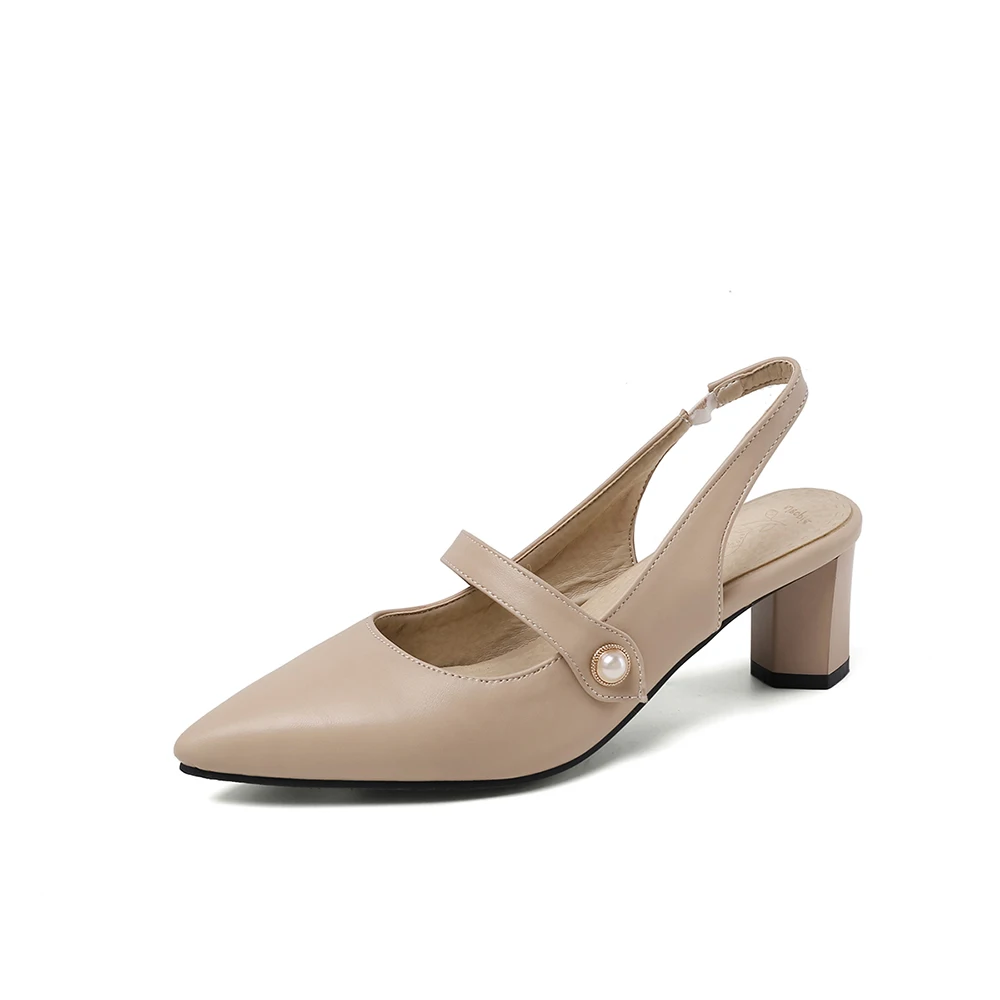 Summer New Elegant Beige Black - đánh giá và giá Slingback Heel Formal