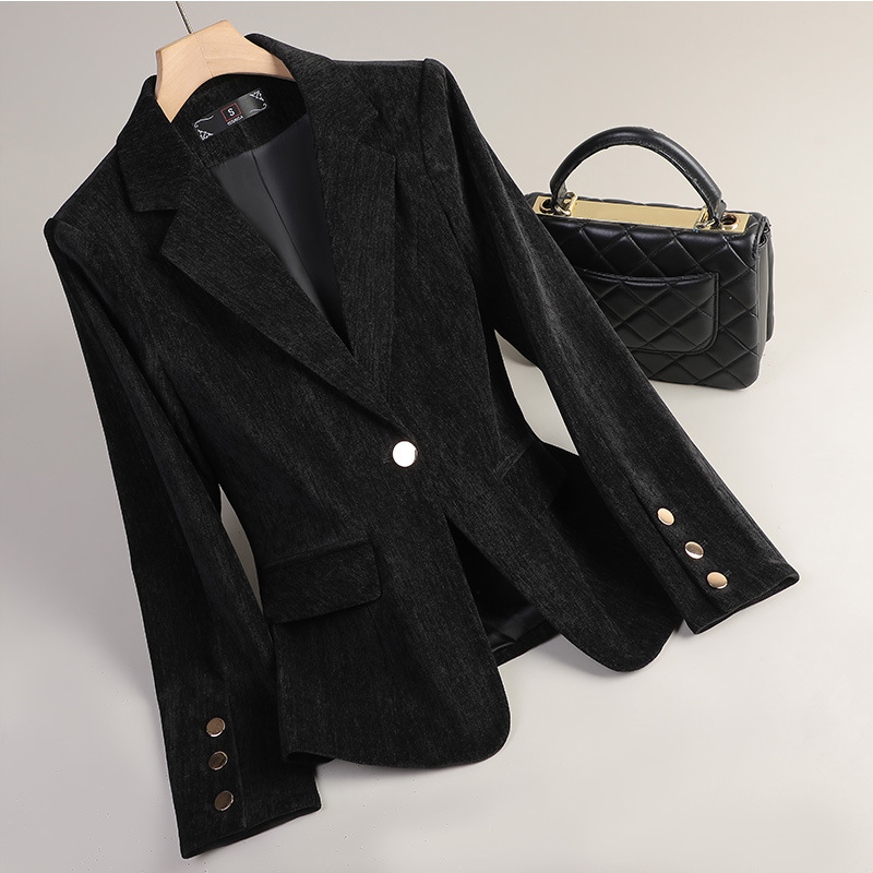 Yellow Gold Velvet Blazer Wome - đánh giá và giá Women Formal Wear Coat