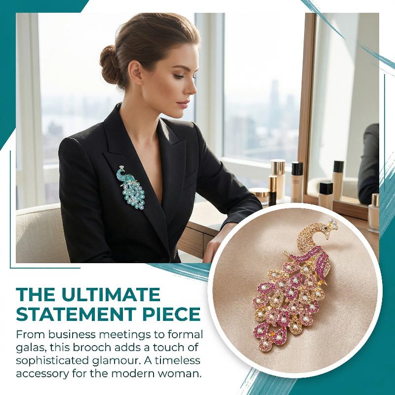 Unique Peacock Brooch Pin For  - đánh giá và giá Women Formal Wear Look