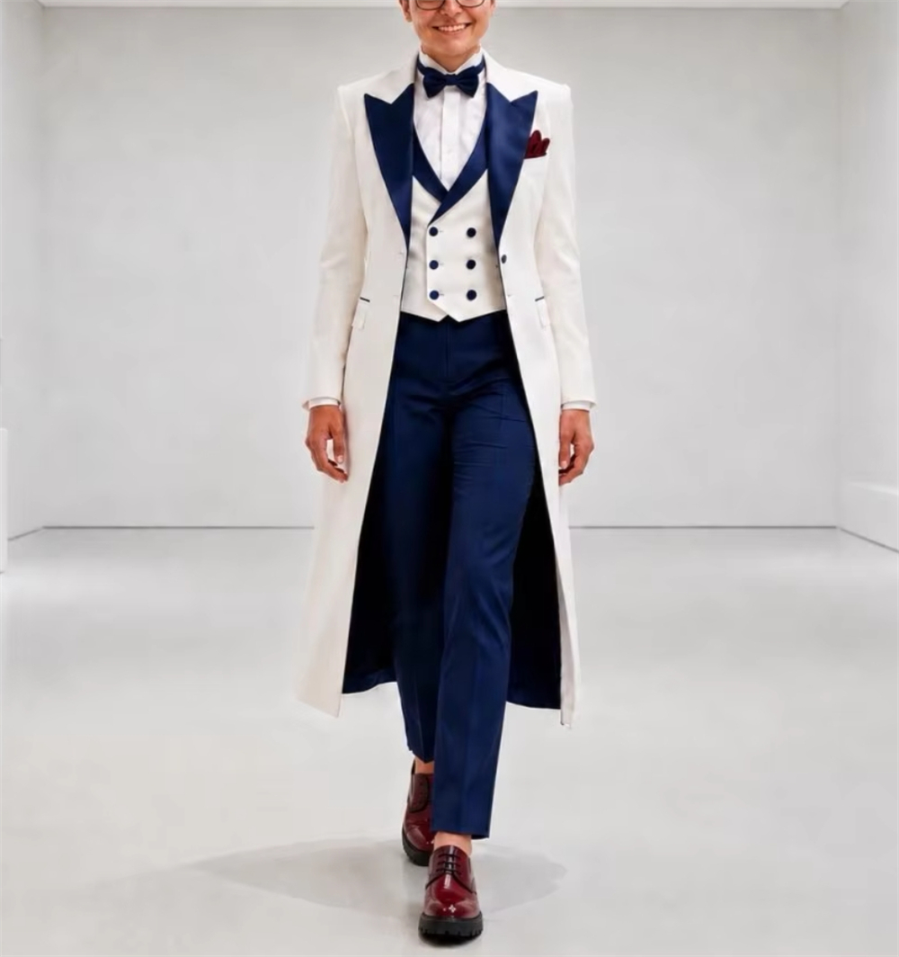 Navy Blue White Women's Jacket - đánh giá và giá Women'S Formal Wear For A Wedding