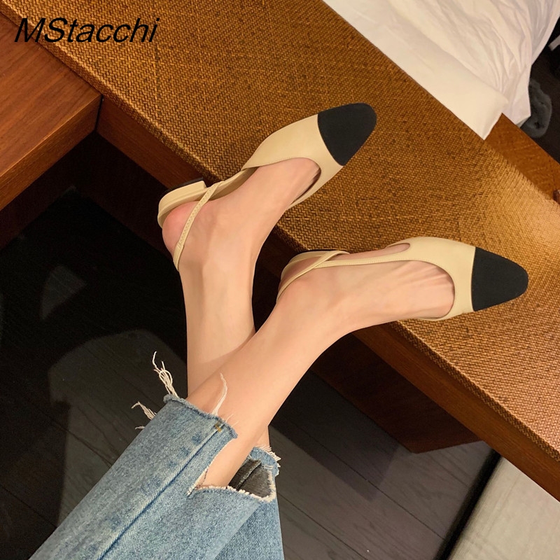 Patchwork Leather Slingbacks W - đánh giá và giá Slingback Heel Formal